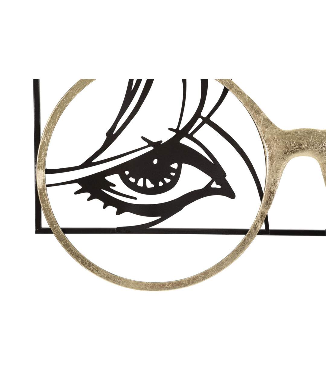 Décoration Murale Encadrée en Métal Eyewear 89cm Noir & Or-2