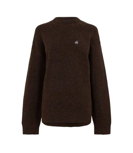 Sweat Motif/style Logo Brodé Femme Marron 4th & Reckless