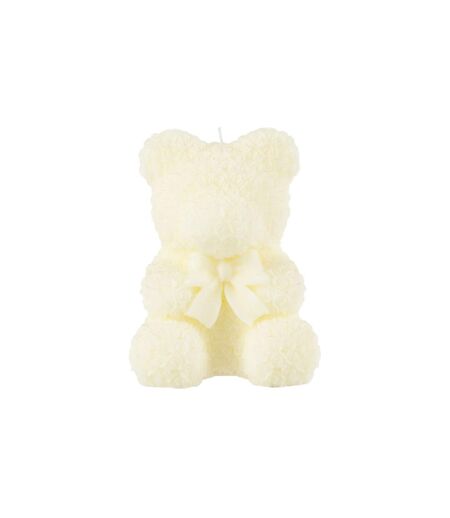 Bougie Parfumée Déco Ours 21cm Blanc