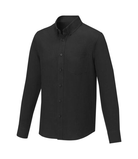 Elevate Mens Pollux Long-Sleeved Shirt (Solid Black)