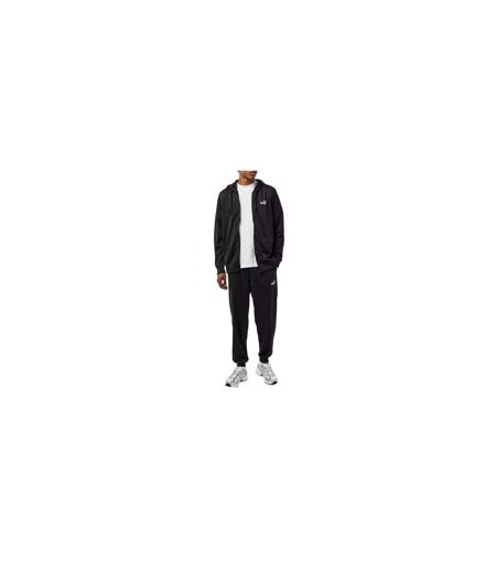 Mens Hooded Long-sleeved Tracksuit Set Black Puma