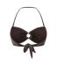 Womens/ladies Glitter Bandeau Bikini Top Chocolate Biba-2