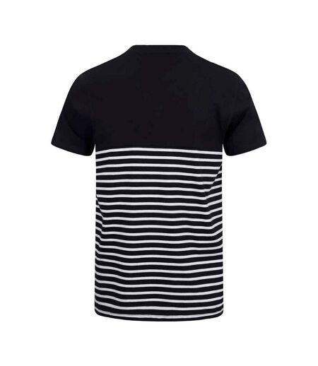 T-shirt breton adulte bleu marine / blanc Front Row