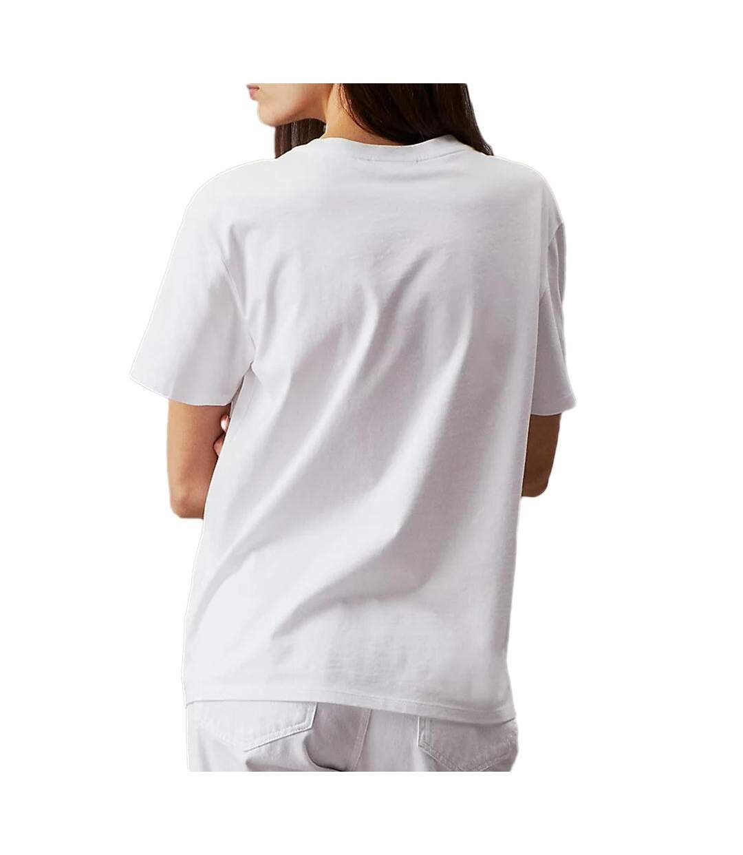 T-shirt Blanc Femme Calvin Klein Micro Logo - XS-2