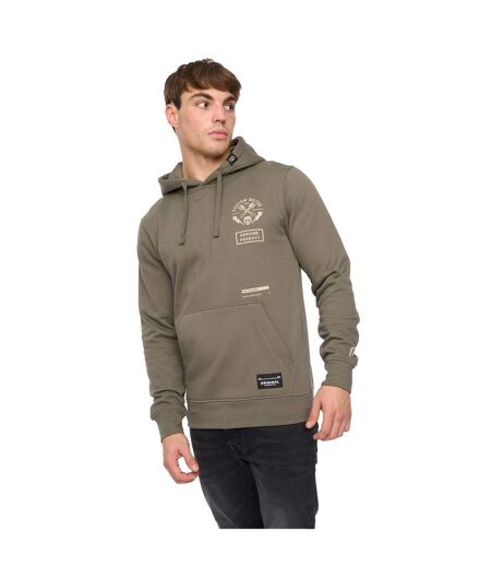 Sweat À Capuche Moules Homme Olive Crosshatch