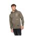 Sweat À Capuche Moules Homme Olive Crosshatch-1