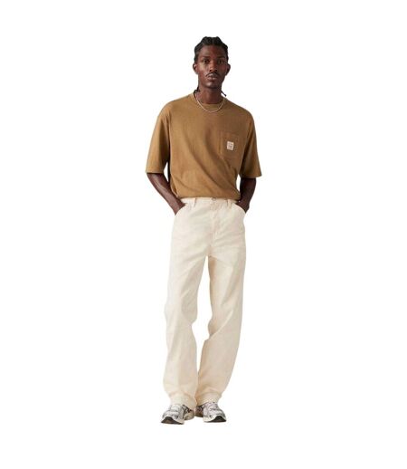 Mens Denim Carpenter Mid Rise Jeans Ecru Levis