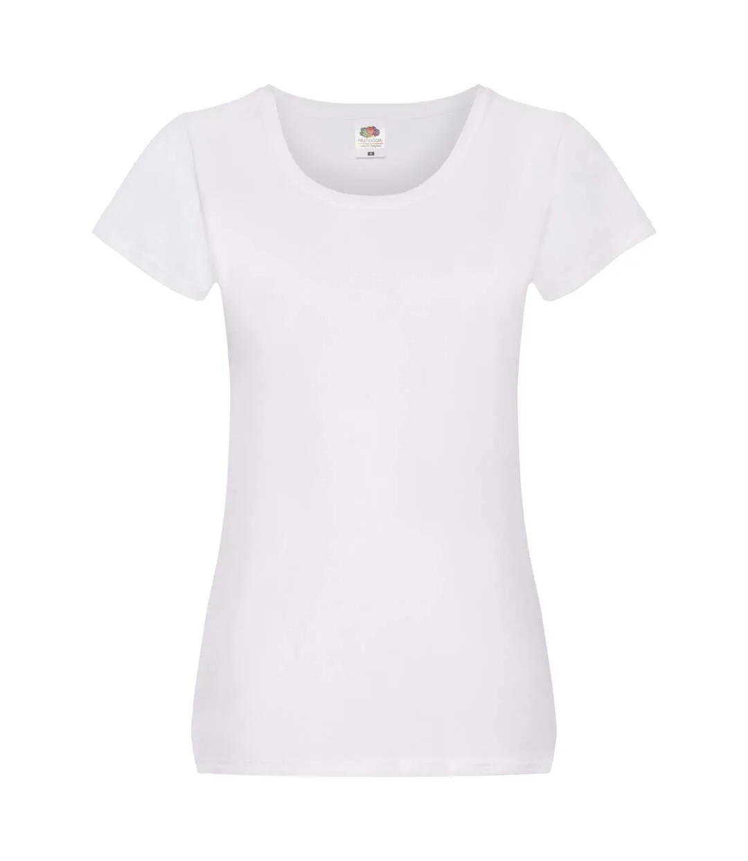 Womens/ladies Original T-shirt White Fruit Of The Loom-1