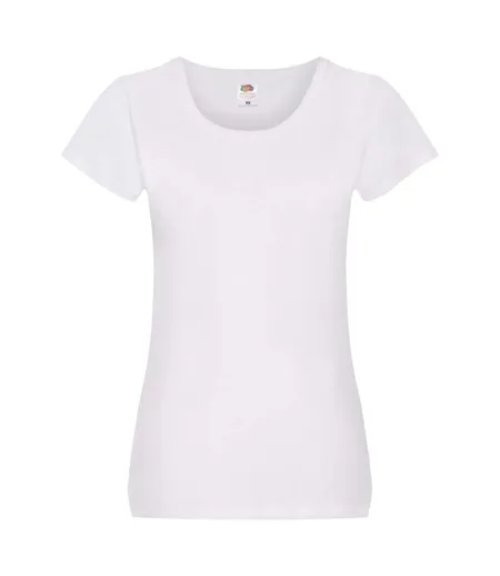 Womens/ladies Original T-shirt White Fruit Of The Loom