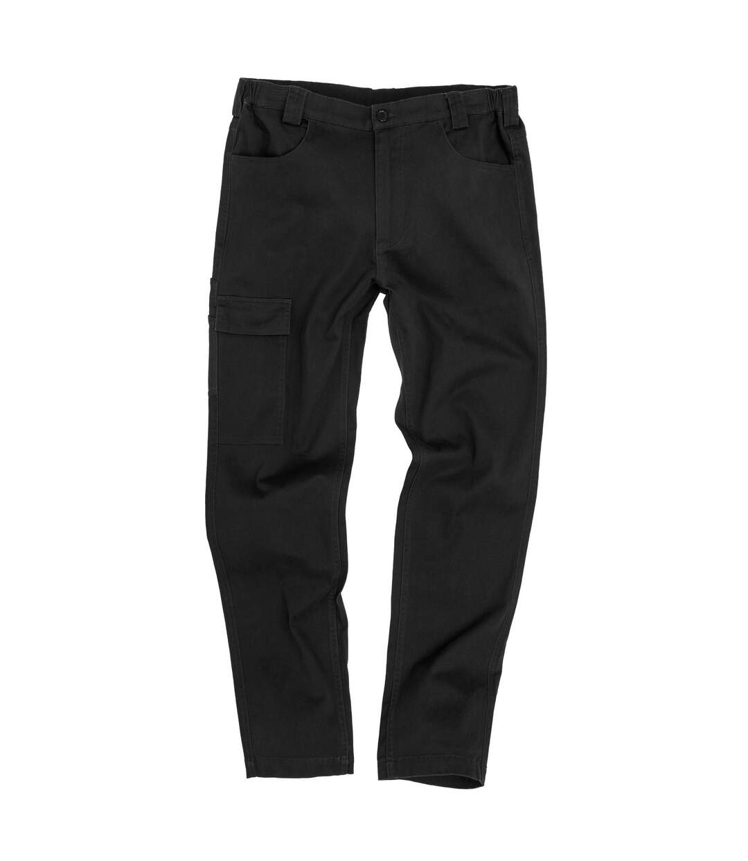 Mens Stretch Slim Leg Chinos Black WORK-GUARD By Result-1