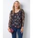T-shirt maille dentelle extensible-1