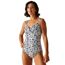 Womens/ladies sakari large floral tummy control one piece swimsuit navy/white Regatta-3