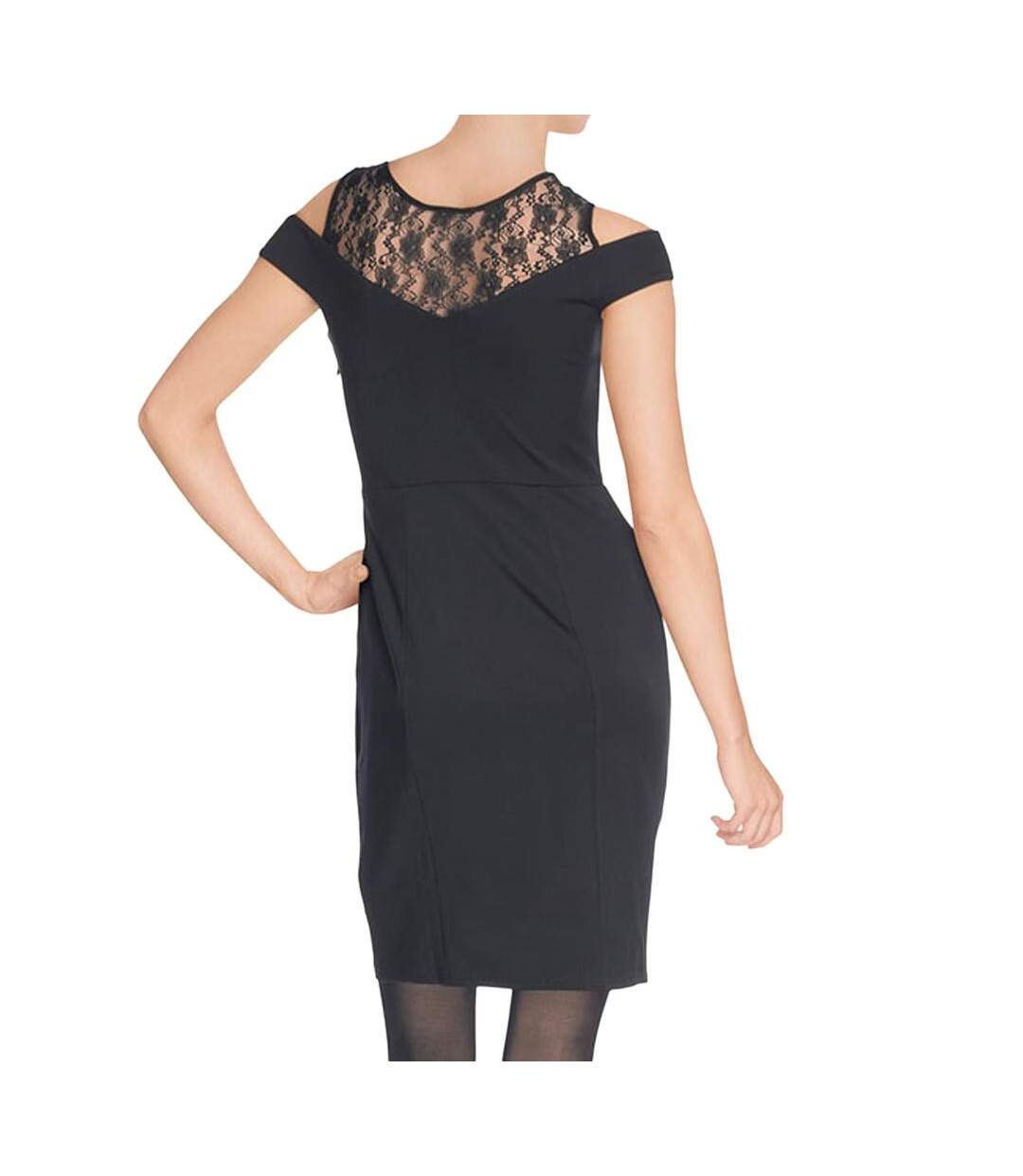 Robe Noir/dentelle Femme Guess Sophia - XS-2