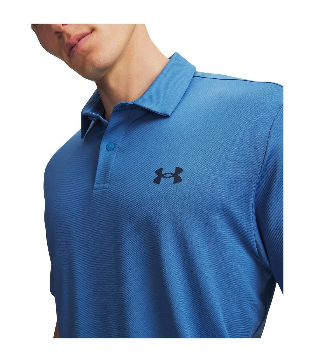 Mens Performance Breathable Athletic Polo Shirt Capri Blue Under Armour-3