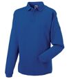 Sweat-shirt lourd col polo pour homme - R-012M-0 - bleu roi