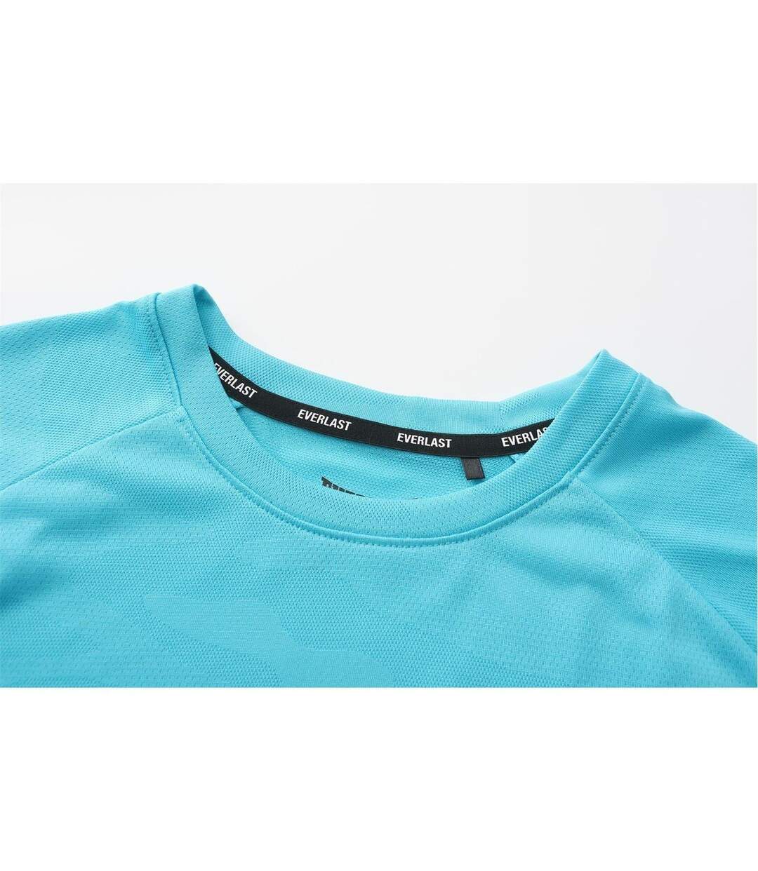 Mens Chest Logo T-shirt Cyan Everlast-4