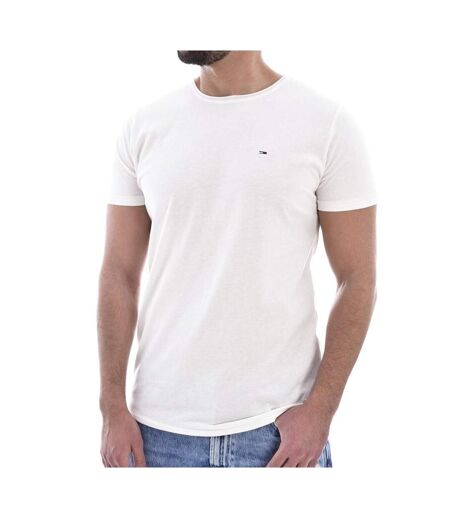 T-shirt Blanc Homme Tommy Jeans Slim Jaspe - XS