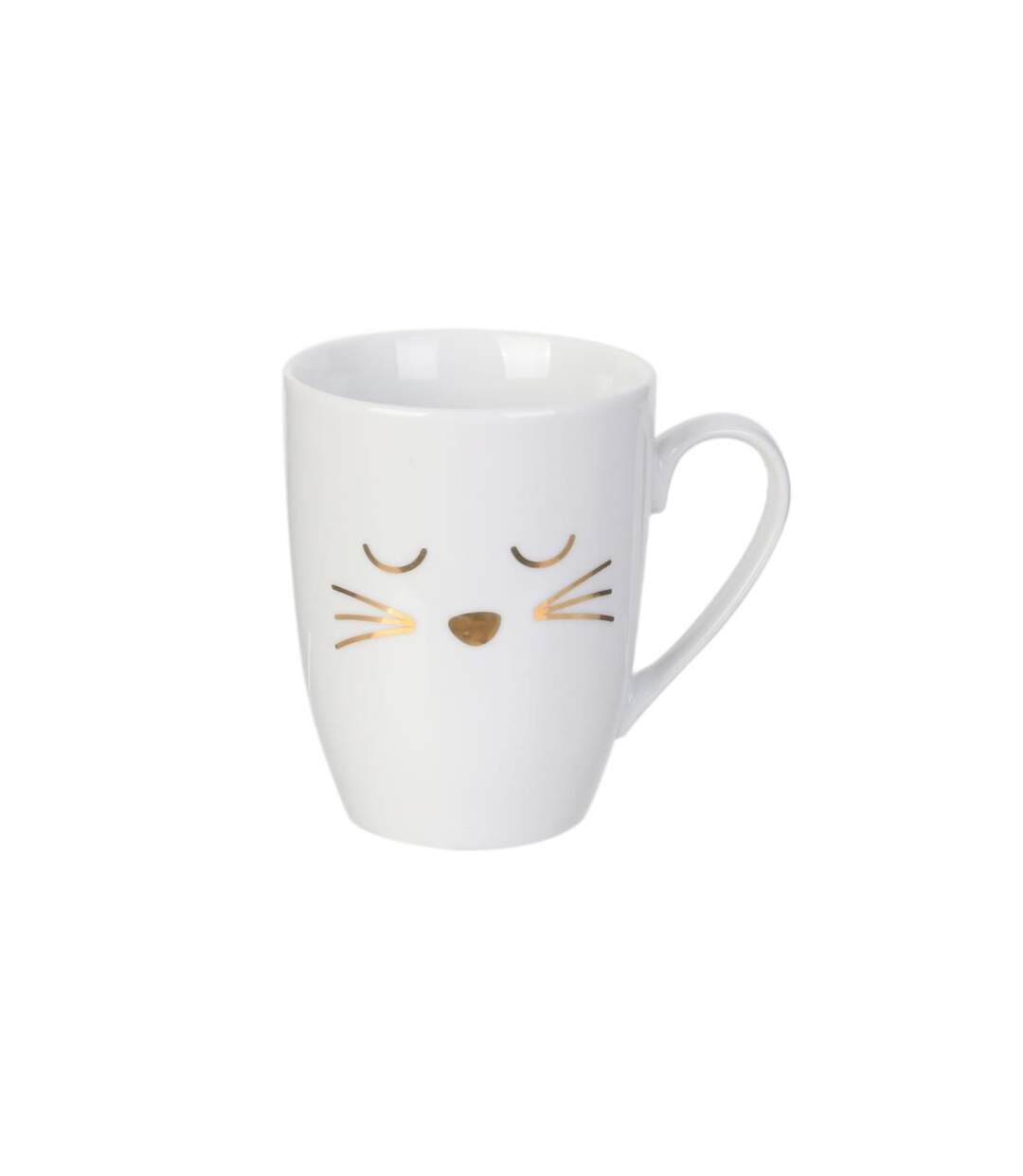 Mug Déco avec Cuillère Chat 11cm Blanc-2
