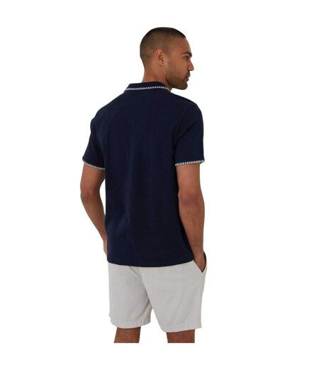 Mens Arnwick Short-sleeved Polo Shirt Navy Threadbare