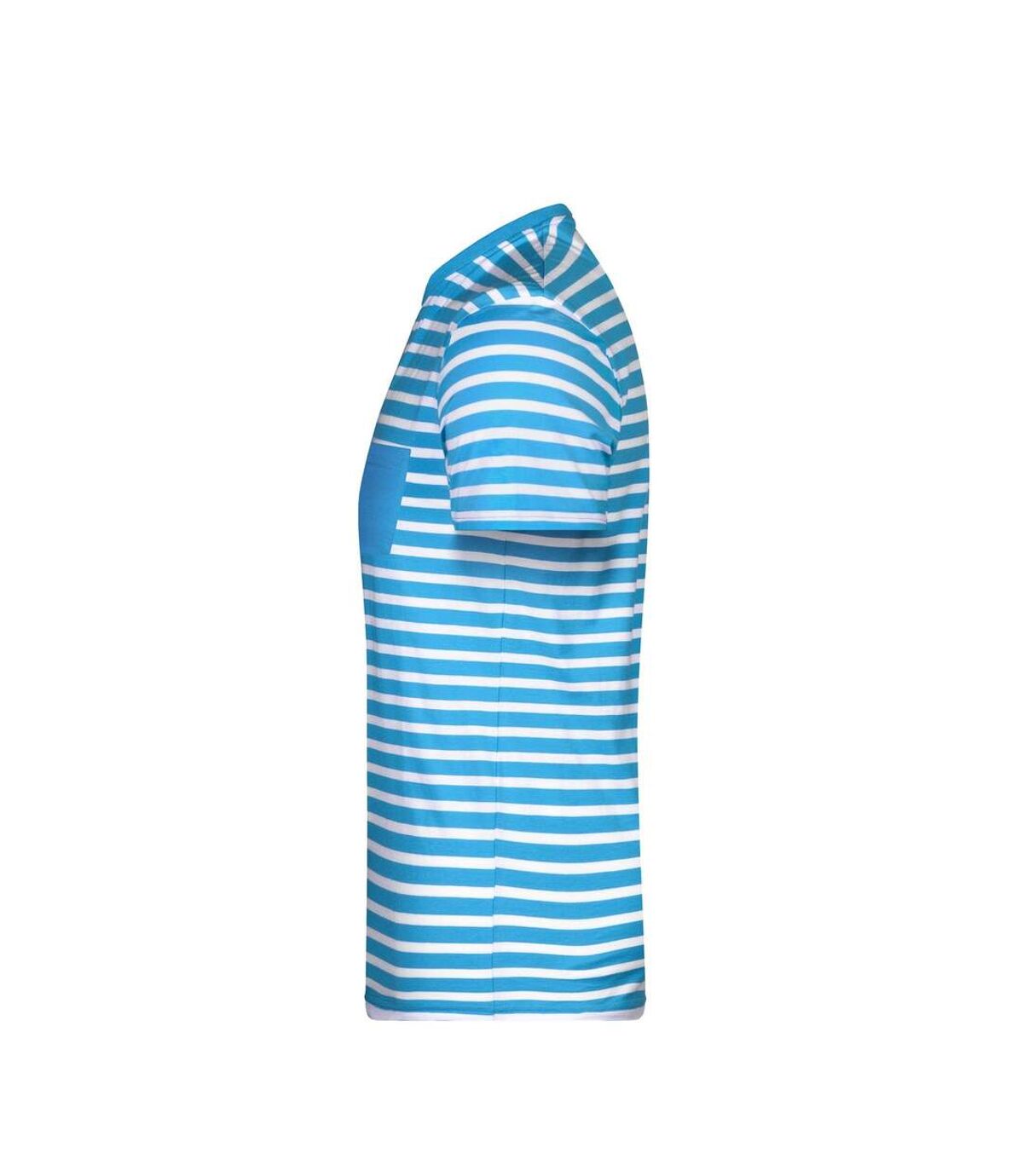 James And Nicholson Mens Organic Cotton Striped T-Shirt (Atlantic/White)
