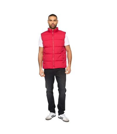 Mens Stanten Puffer Gilet Red Bewley & Ritch