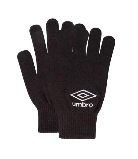 Knitted Gloves One Size Black Umbro