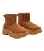 Womens/ladies Platform Ankle Boots Chestnut Where´s That From-4