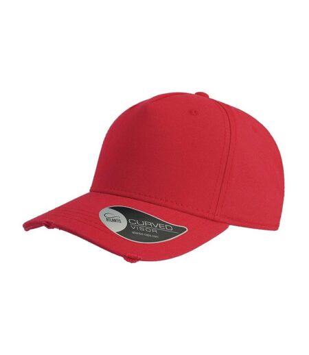 Cargo weathered visor 5 panel cap red Atlantis