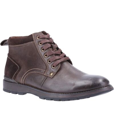 Hush Puppies Mens Dean Leather Boots (Brown) - UTFS7647