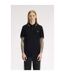Mens Twin Tip Polo Shirt Black Brown Fred Perry-3
