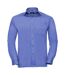 Russell Collection Mens Long Sleeve Easy Care Poplin Shirt (Corporate Blue) - UTBC1027