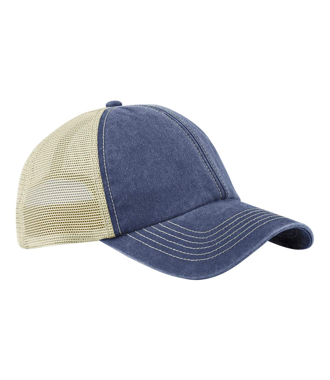 Casquette Trucker Vieux Denim Beige Gris Beechfield-1