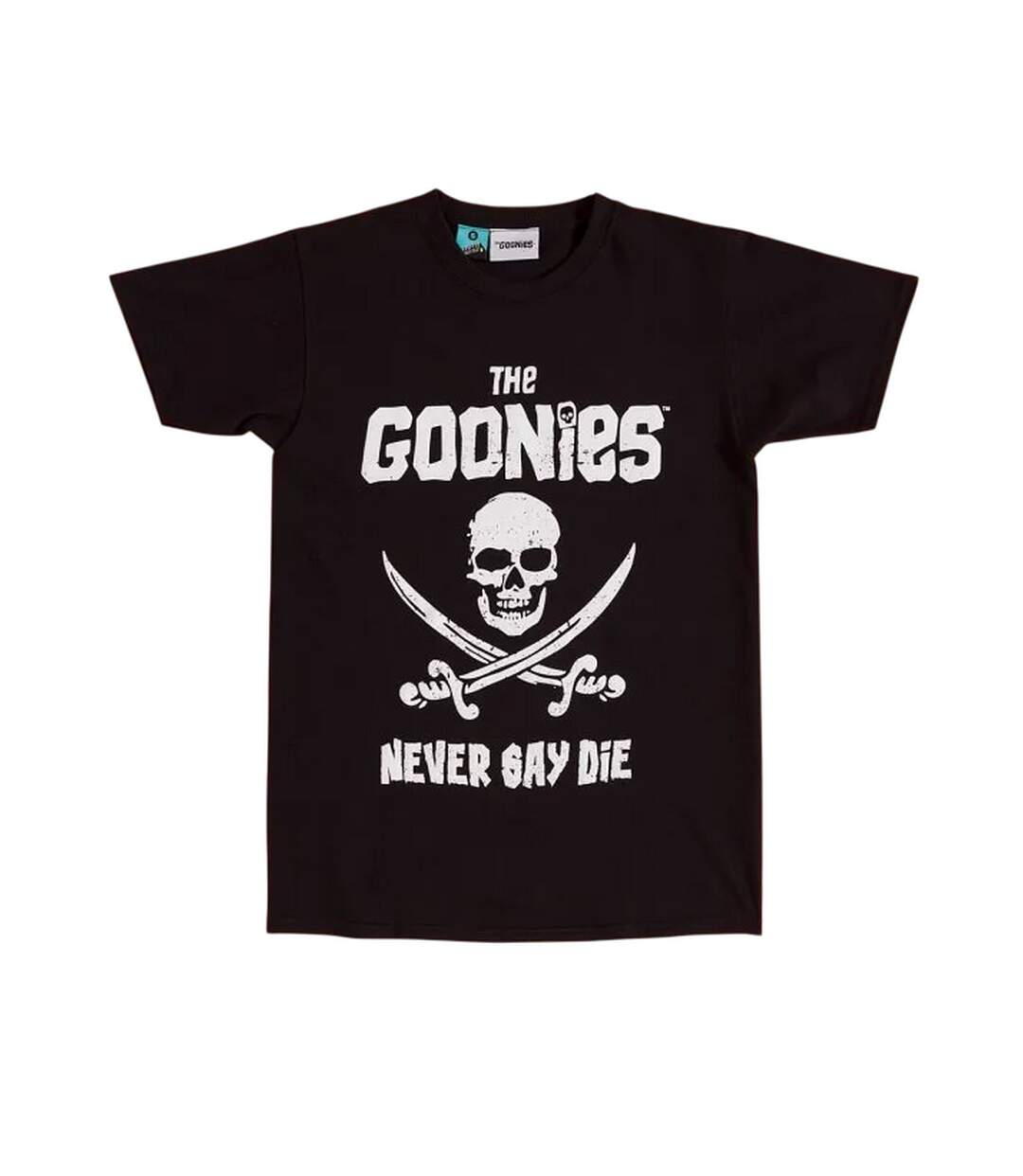 Unisex Adult Never Say Die T-shirt Black The Goonies-1