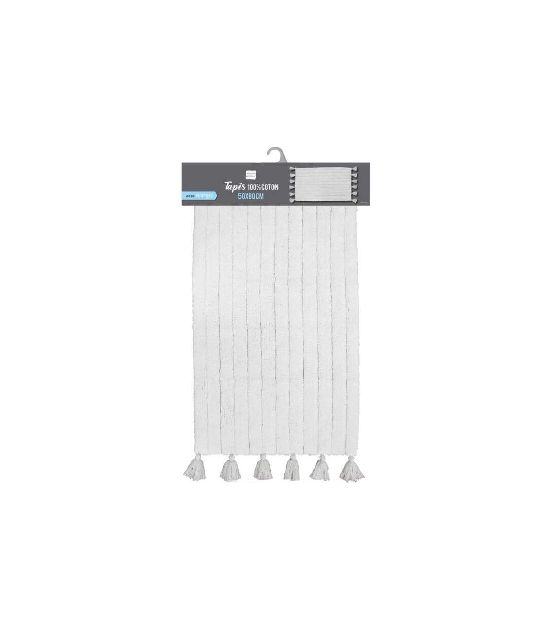 Tapis de Salle de Bain Minatis 50x80cm Blanc-5