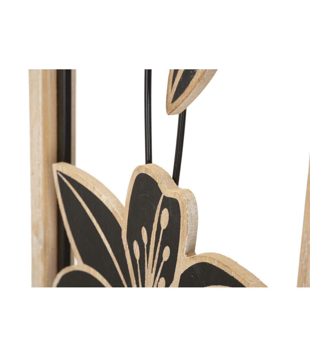 Décoration Murale Encadrée Komans 60cm Naturel & Noir-4