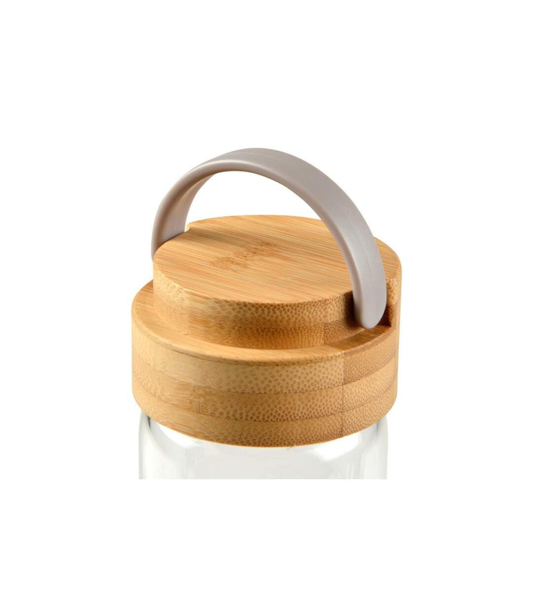 Gourde Bouteille en Verre Silicone 0,6L Taupe-3