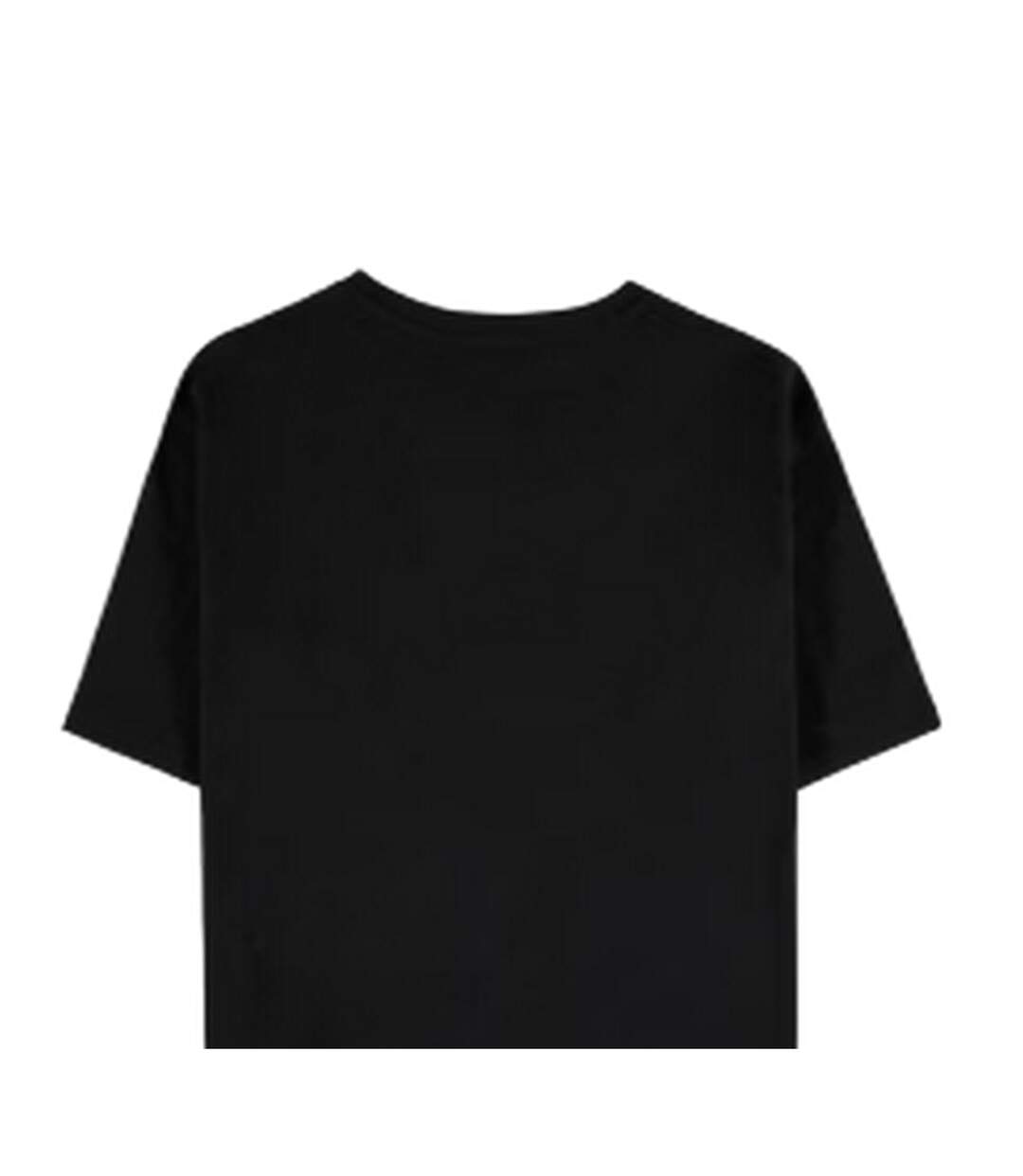 Mens Graphic Print Cotton T-shirt Black Ghostwire: Tokyo-4