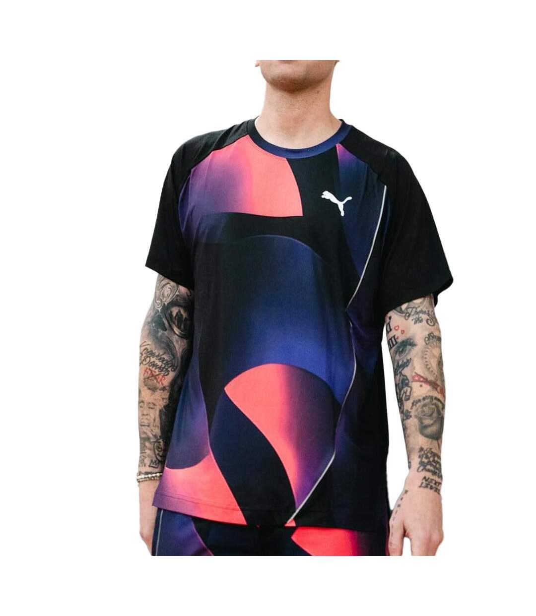 Maillot noir/violet homme puma all pro aop-1