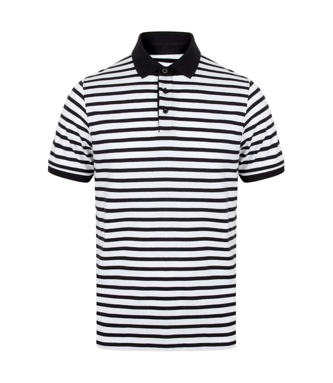 Front Row - Polo RAYE - Homme (Blanc / bleu marine) - UTPC2944