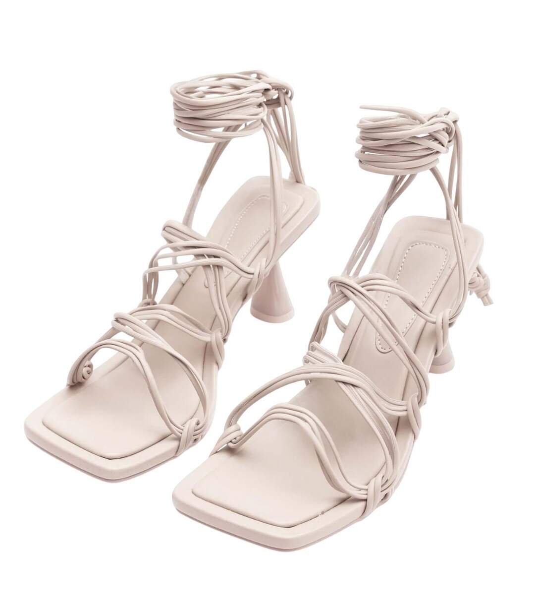 Talons Hauts Style Lanières Femme Crème Where´s That From-4