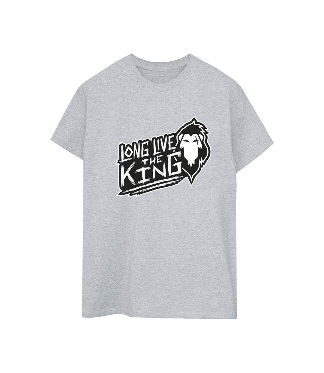 Disney Womens/Ladies The Lion King The King Cotton Boyfriend T-Shirt (Gris sportif) - UTBI29493-1