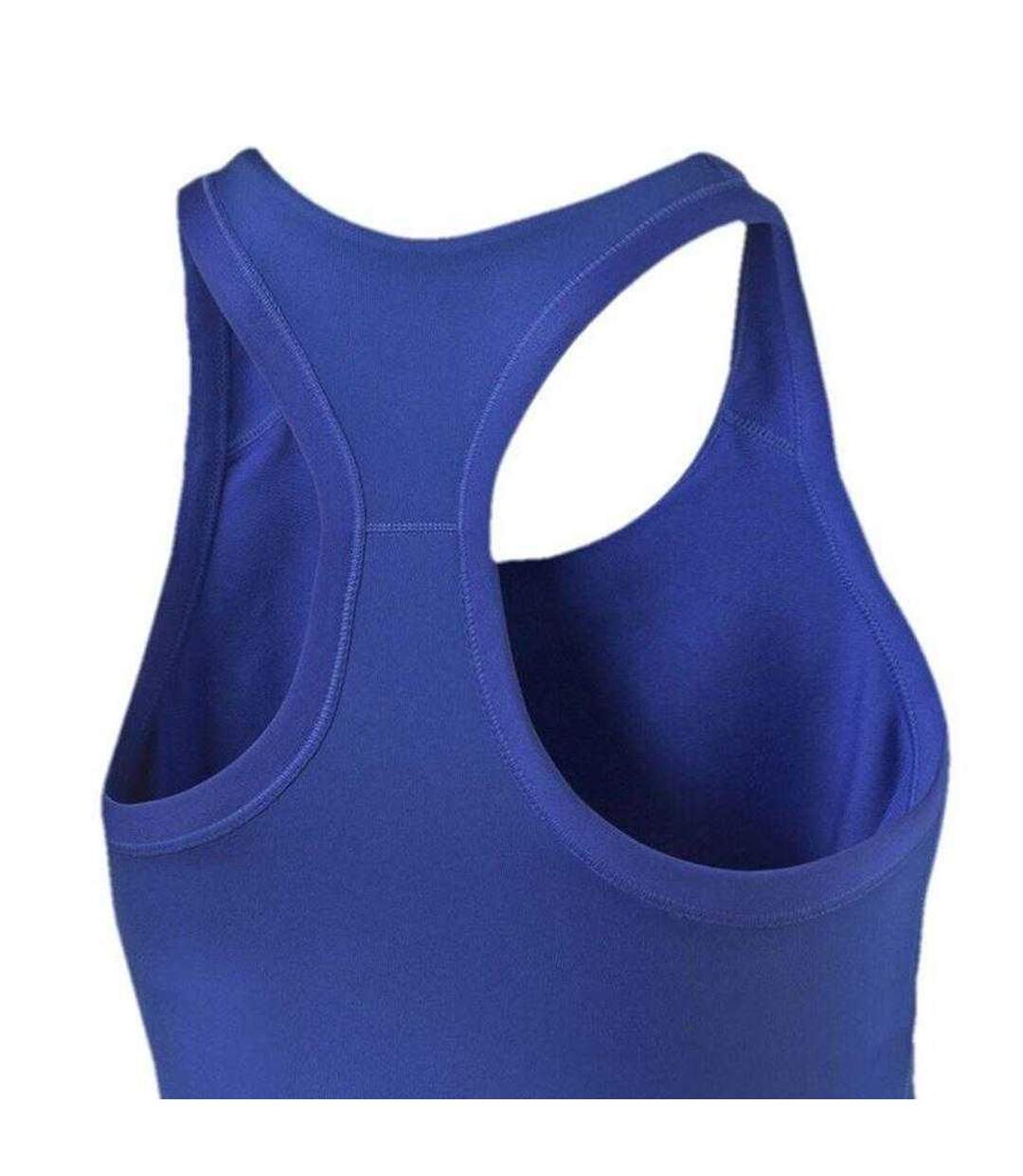 Womens/ladies Essential Performance Racerback Gym Tank Top Blue Puma-4