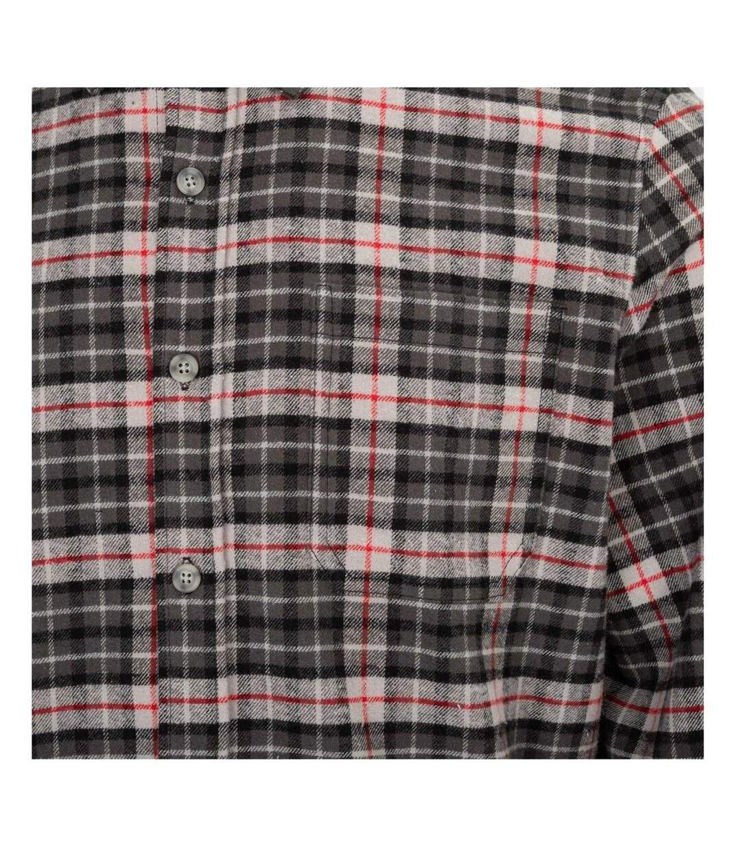 Mens Checkered Shirt Black Grey Firetrap-4