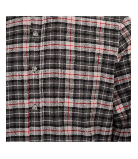 Mens Checkered Shirt Black Grey Firetrap