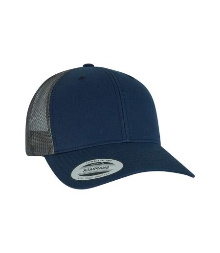 Casquette trucker retro adulte bleu marine / marron grisâtre Flexfit Flexfit