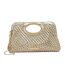 Pochette Motif/style Métallisé Ellsaz Femme 19 Cm X 30 Cm X 9 Cm Jaune Or Dune London-1