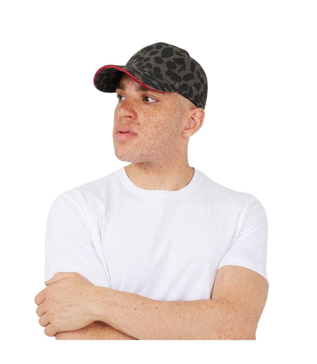 Casquette De Baseball Décontracté Motif/style Imprimé Léopard Homme Noir Argenté Imprimé Léopard Brave Soul-1