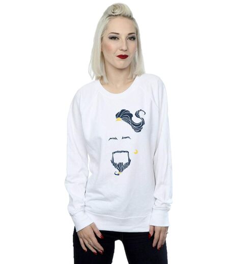 Disney Sweatshirt Womens/Ladies Aladdin Movie Genie Blue Face (Blanc) - UTBI48464