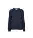 Womens/ladies Crew Neck Sweatshirt Navy Cottover-1