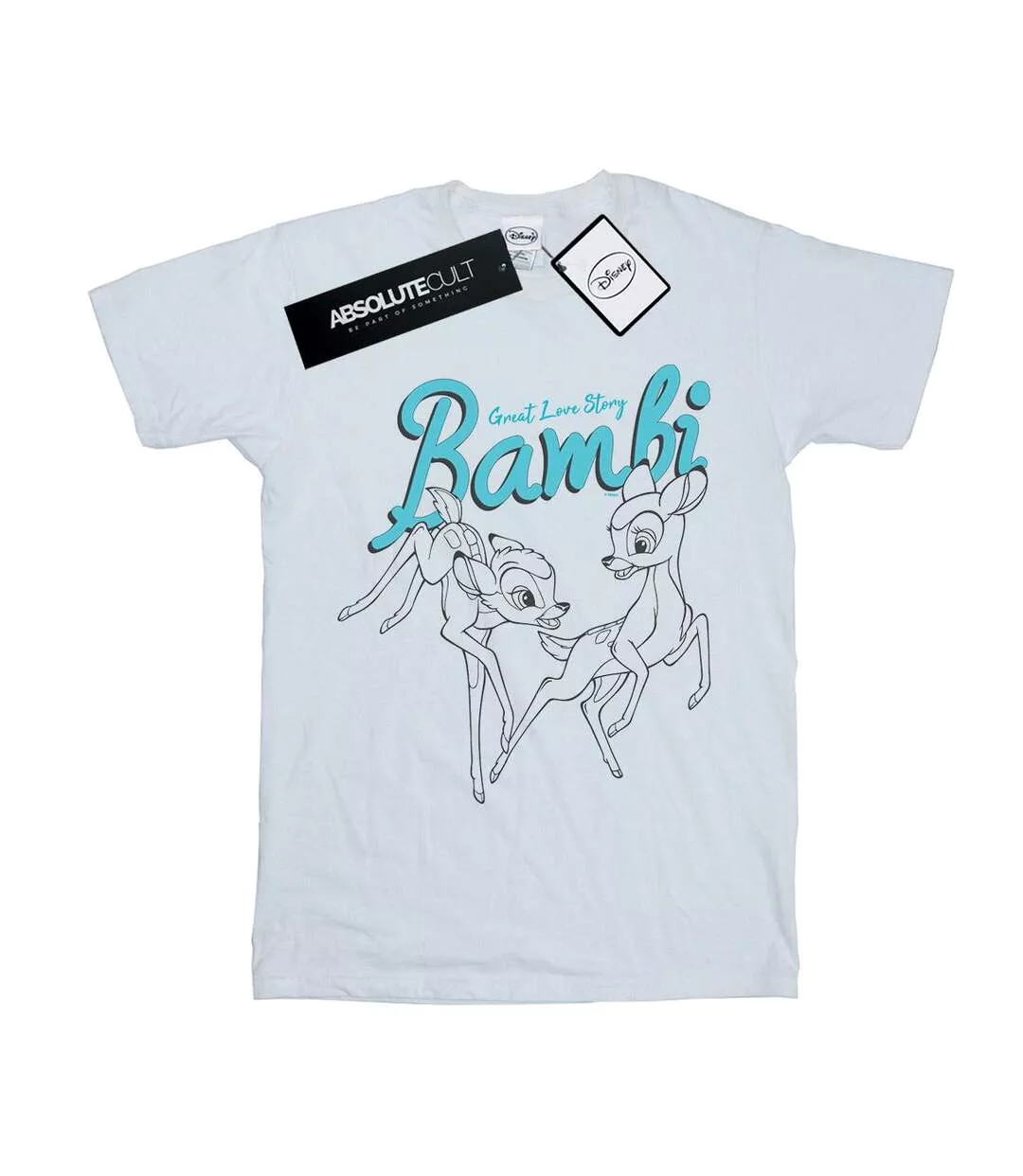 Disney - T-shirt BAMBI GREAT LOVE STORY - Femme (Blanc) - UTBI17239-1